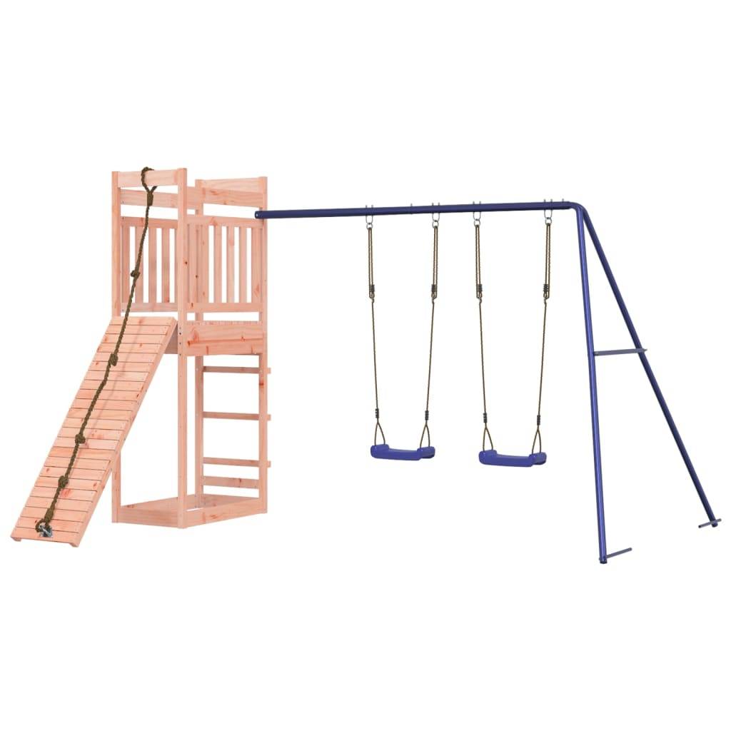 Helloshop26 - Aire de jeux d'extérieur balançoires toboggan portiques robuste jeux jardin 314 x 256 x 207 cm bois massif de douglas - Imagen 1