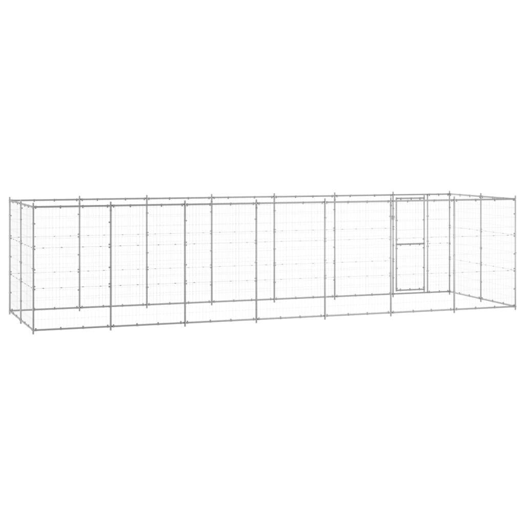 Helloshop26 - Chenil extérieur cage enclos parc animaux chien extérieur acier galvanisé 16,94 m² - Imagen 4