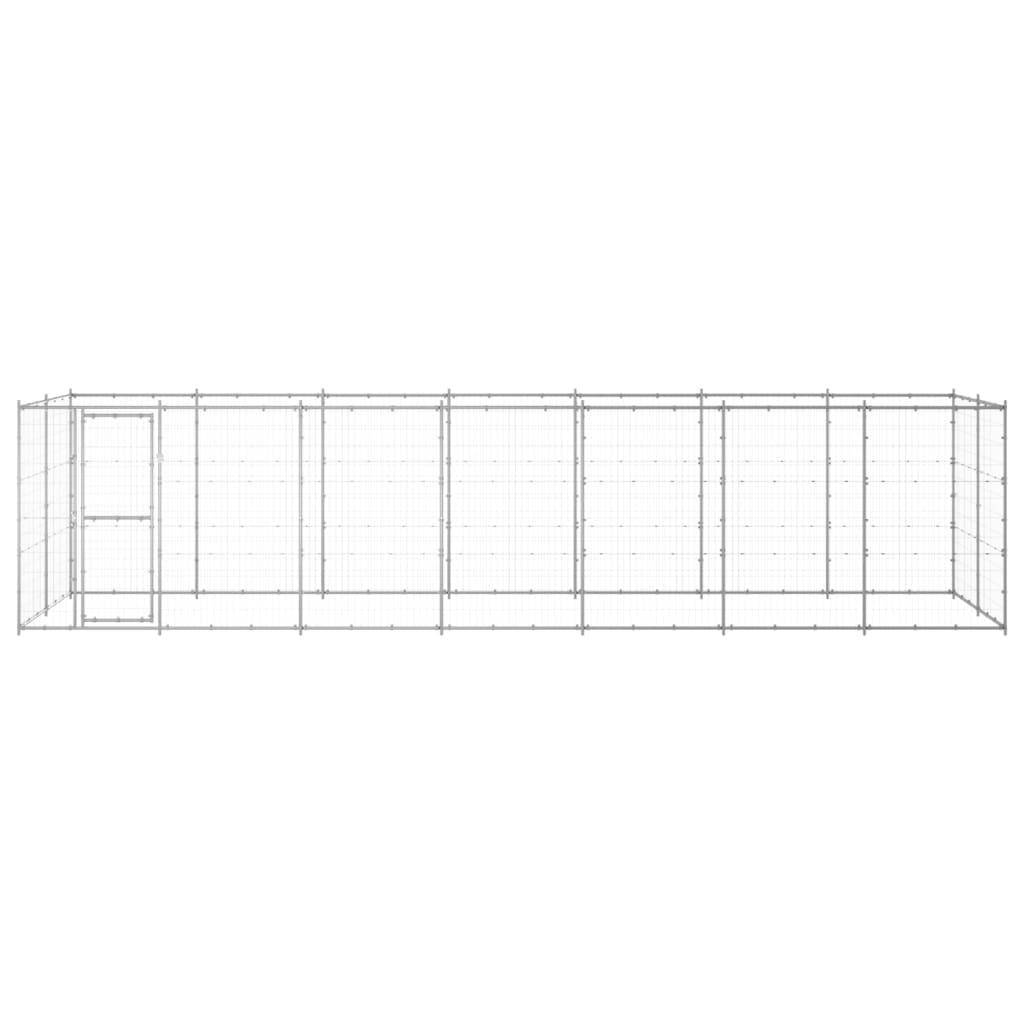 Helloshop26 - Chenil extérieur cage enclos parc animaux chien extérieur acier galvanisé 16,94 m² - Imagen 2