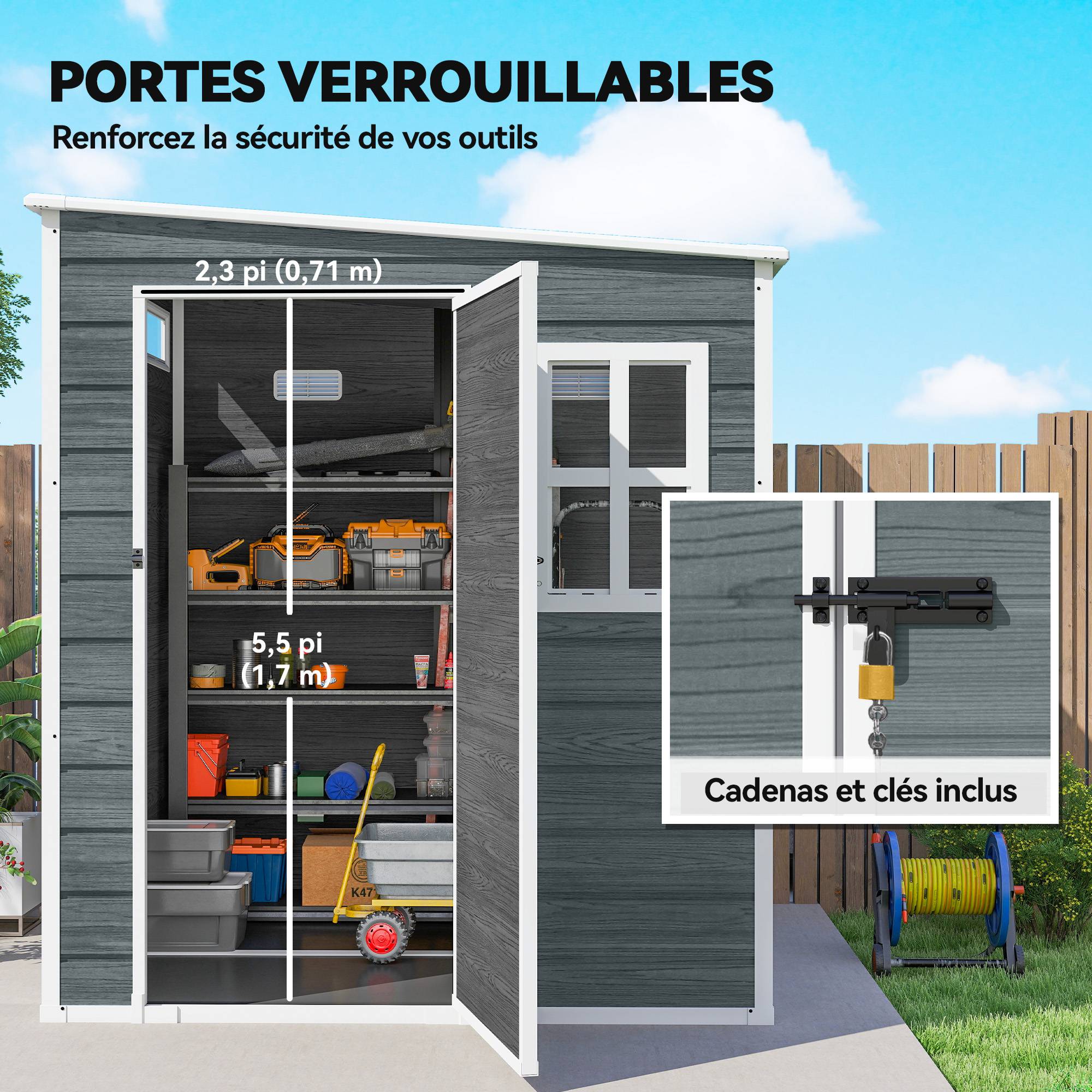 Abri de Jardin Cabanon de Stockage Plancher Structure Aluminium 3 — free download