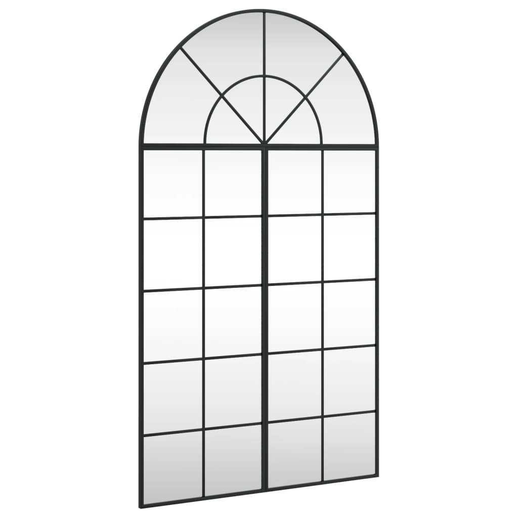 Maison Chic - Miroir mural - Miroir décoratif noir 80x140 cm arche fer - Image 1