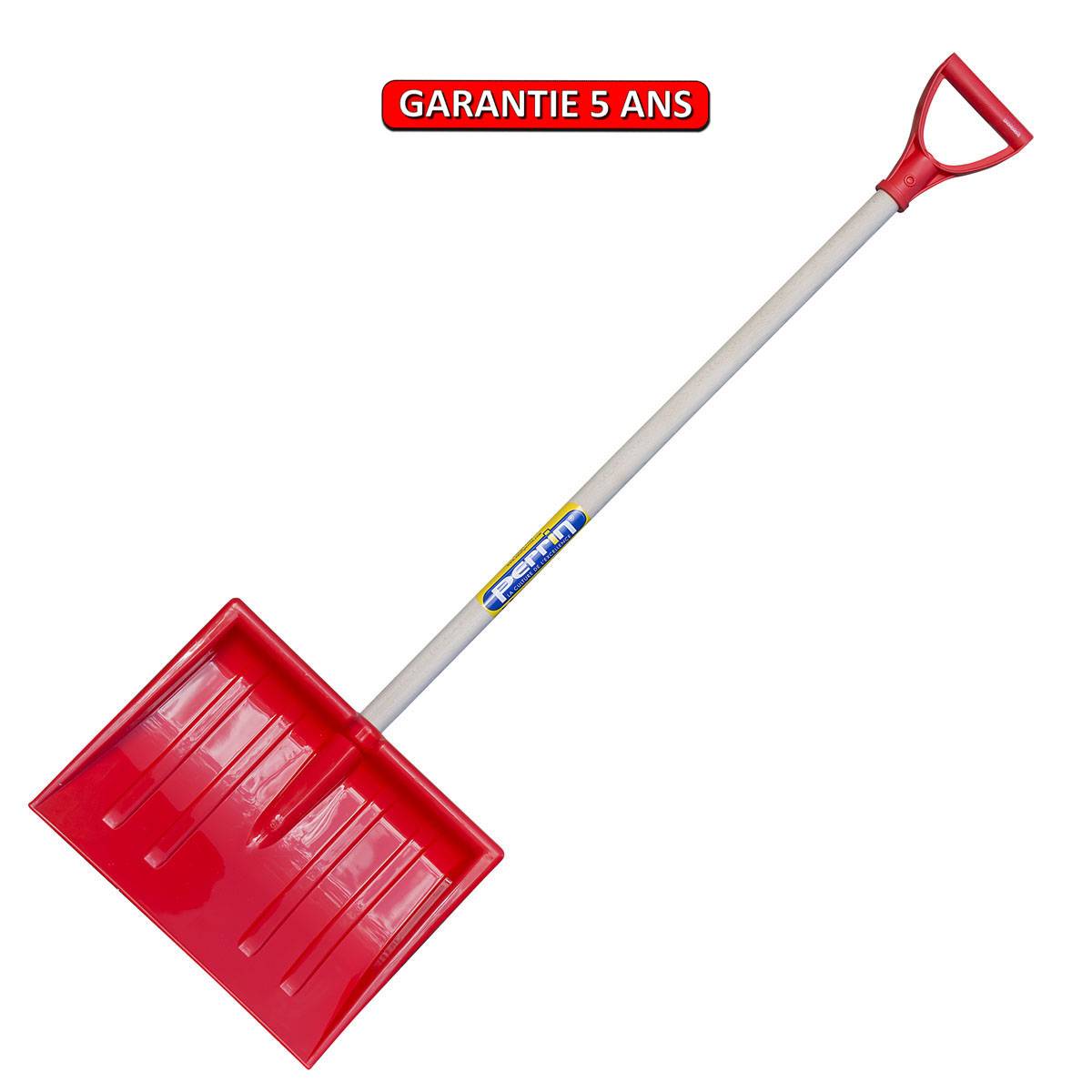 Outils Perrin - Poussoir à neige enfant 29 cm – rouge – manche poignée 75 cm