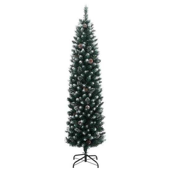 ComfortXL - Grand sapin de Noël artificiel slim PVC 300 LED pour intérieur Vert enneigé 240 cm – ComfortXL Outdoor Living - Image 2