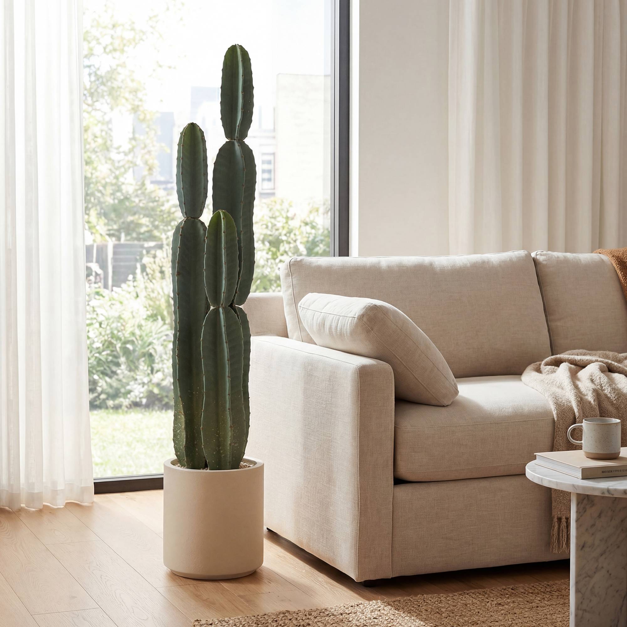 Plante artificielle cactus 111 cm, plantes artificielles en pot, bureau salon - Image 4