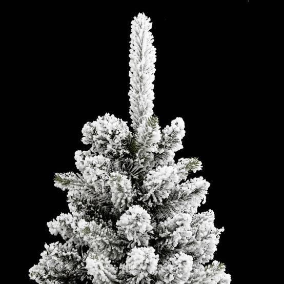ComfortXL - Sapin de Noël Artificiel Mince Floqué PVC/PE Décoration d'Hiver Blanc 120 cm – ComfortXL Outdoor Living - Image 7