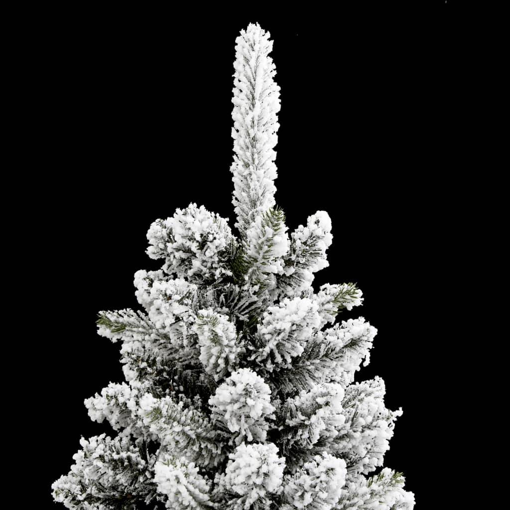 ComfortXL - Sapin de Noël Artificiel Mince Floqué PVC/PE Décoration d'Hiver Blanc 120 cm – ComfortXL Outdoor Living - Image 7