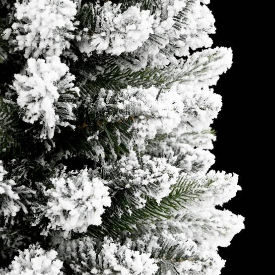 ComfortXL - Sapin de Noël Artificiel Mince Floqué PVC/PE Décoration d'Hiver Blanc 120 cm – ComfortXL Outdoor Living - Image 5