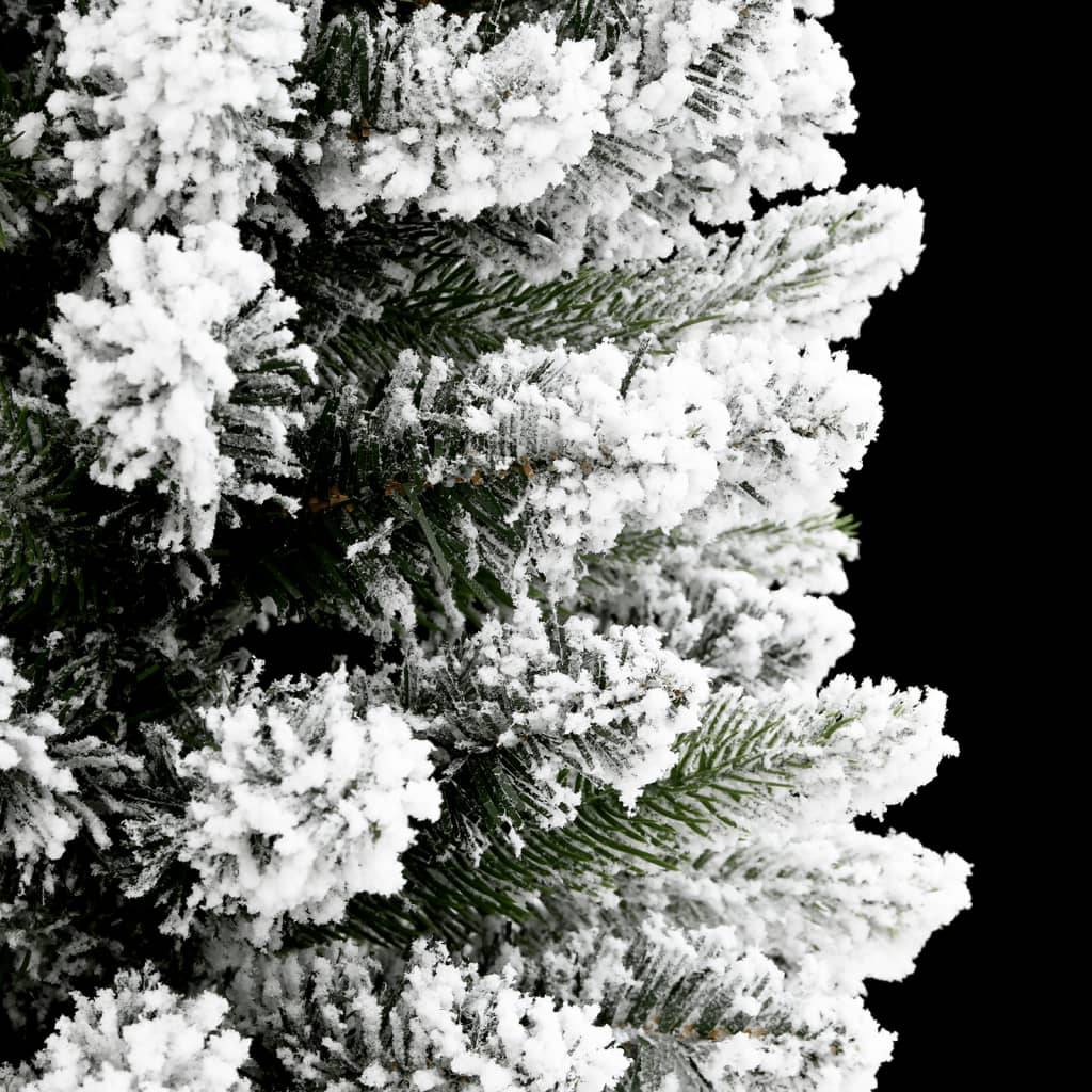 ComfortXL - Sapin de Noël Artificiel Mince Floqué PVC/PE Décoration d'Hiver Blanc 120 cm – ComfortXL Outdoor Living - Image 5