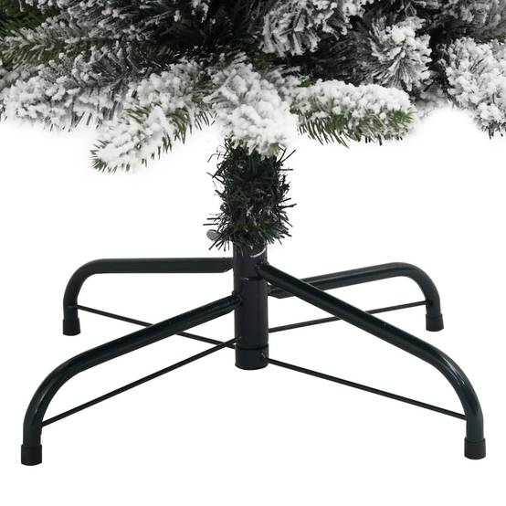 ComfortXL - Sapin de Noël Artificiel Mince Floqué PVC/PE Décoration d'Hiver Blanc 120 cm – ComfortXL Outdoor Living - Image 6