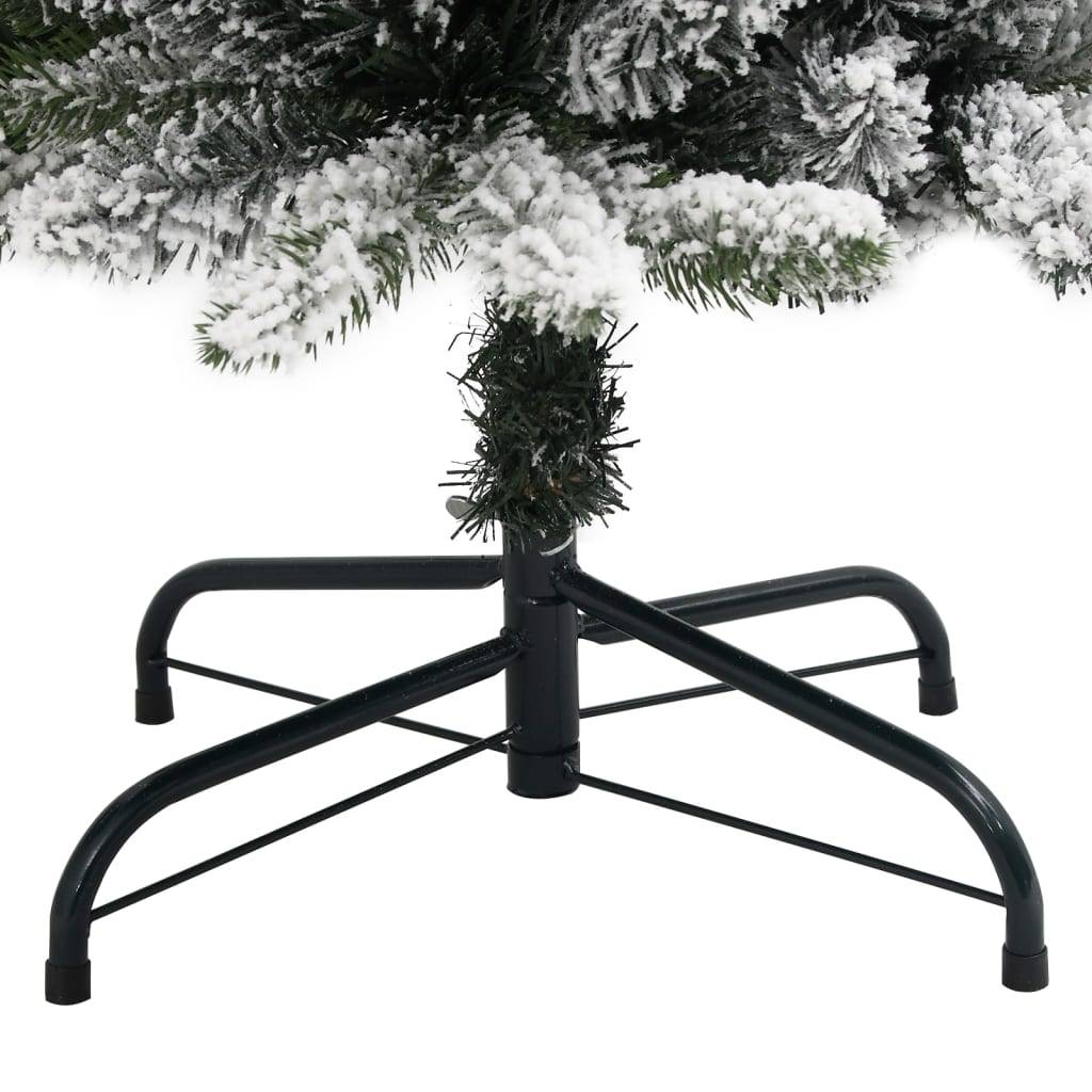 ComfortXL - Sapin de Noël Artificiel Mince Floqué PVC/PE Décoration d'Hiver Blanc 120 cm – ComfortXL Outdoor Living - Image 6