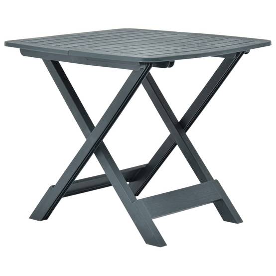 Table pliable de jardin plastique vert 79 x 72 x 70 cm - PANGIVO - Image 3