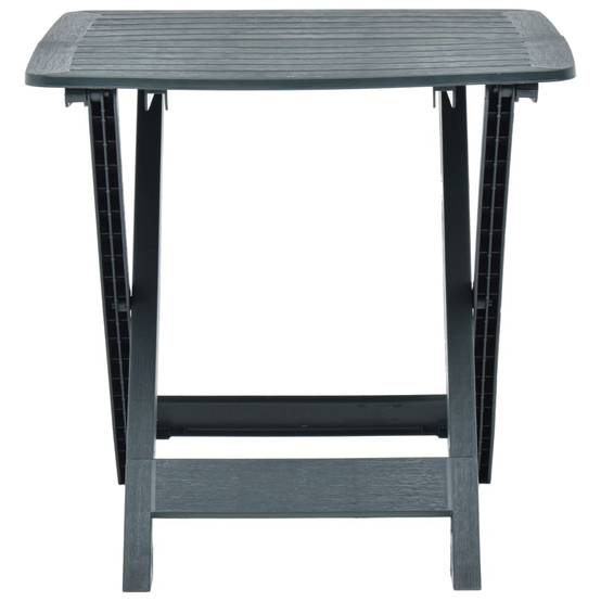 Table pliable de jardin plastique vert 79 x 72 x 70 cm - PANGIVO - Image 4