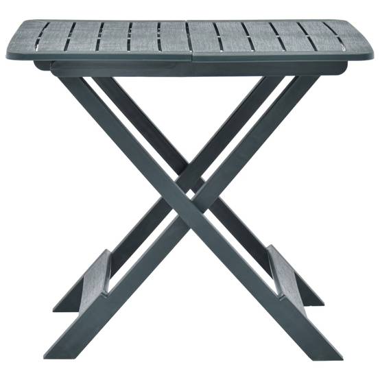Table pliable de jardin plastique vert 79 x 72 x 70 cm - PANGIVO - Image 2