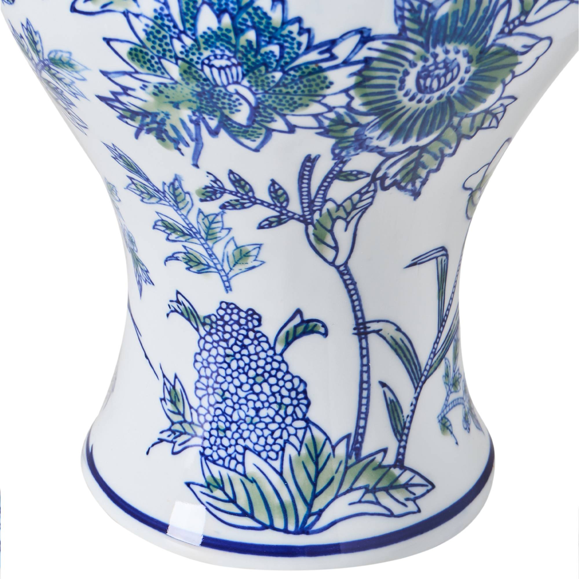 Beliani - Vase à fleurs Porcelaine Blanc/bleu BERGA - 17x17x36- Beliani - Image 5