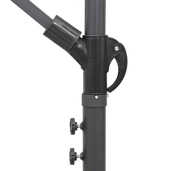 Parasol suspendu mât bois blanc sable 330 x 240 cm - PANGIVO - Image 7