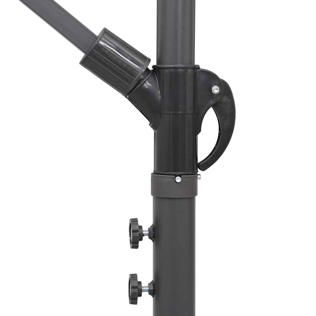 Parasol suspendu mât bois blanc sable 330 x 240 cm - PANGIVO - Image 7