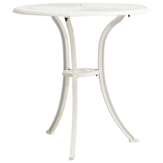 Table de jardin | Table d'extérieur Blanc 62x62x65 cm Aluminium coulé - Image 1