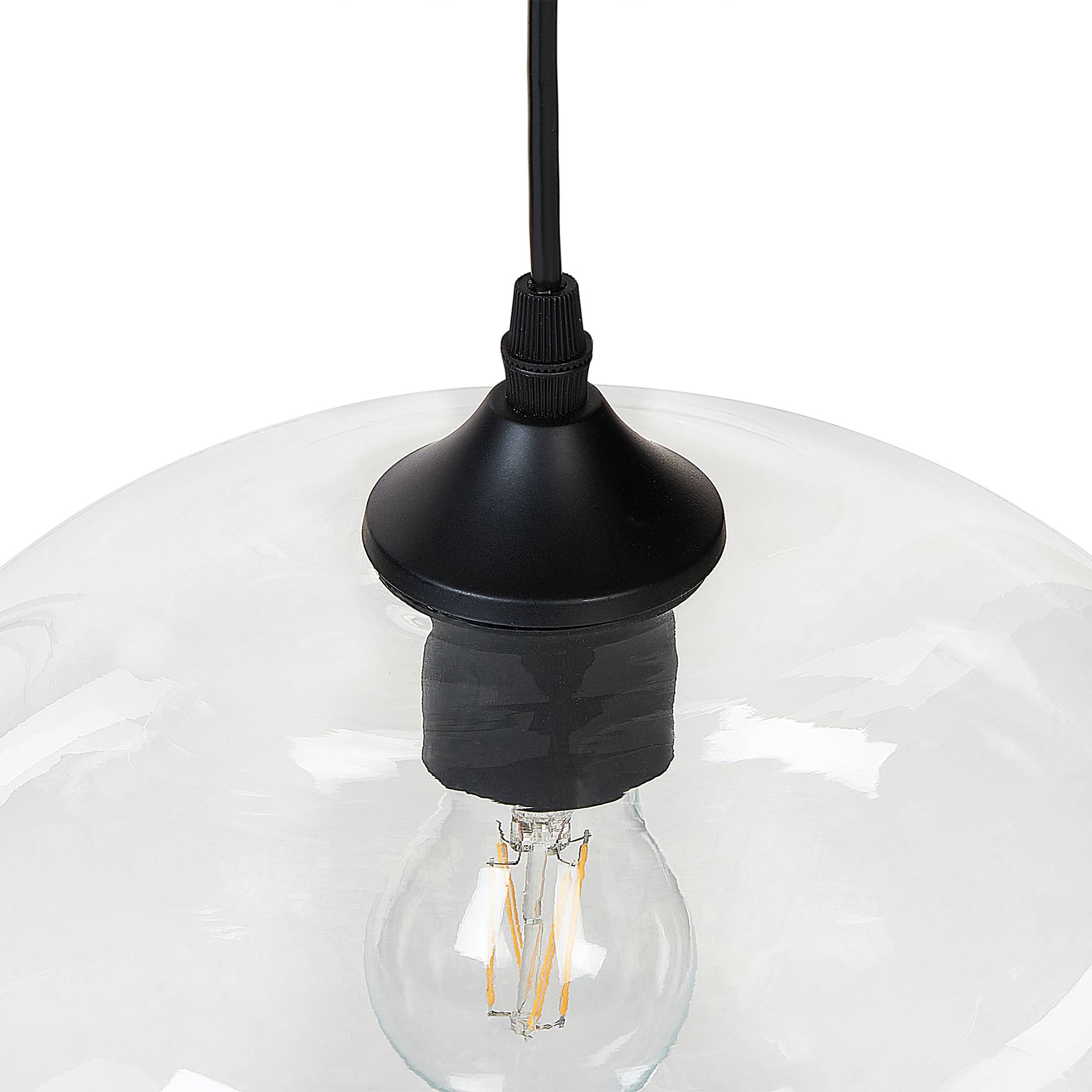 Beliani - Lampe suspension Verre Transparent BEMBOKA - 40x26x155- Beliani - Image 5