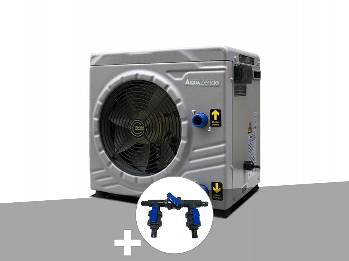Aquazendo - Pompe à chaleur 3 kW Aqua Premium + Kit by-pass Ø 32/38/50 mm - AquaZendo