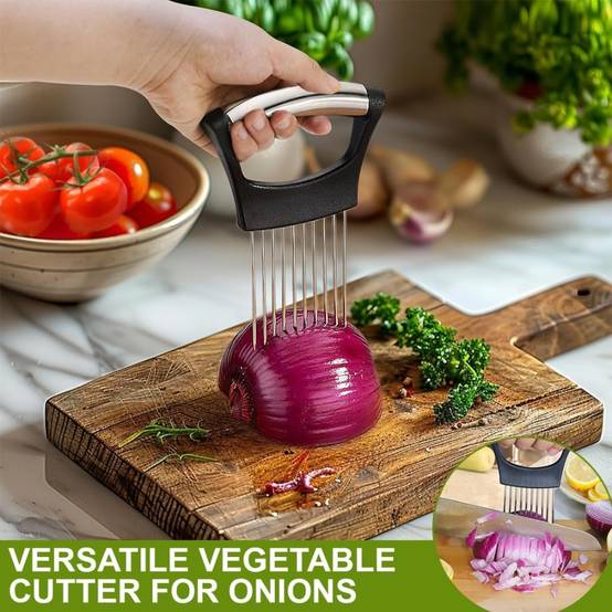 Jeffergarden Coupe-Oignon En Acier Inoxydable - Trancheur à Échalotes Et Légumes Pratique Pour Cuisine Rapide