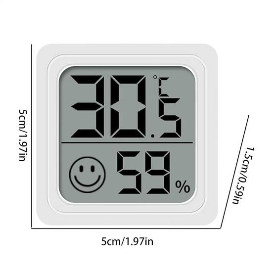 Thermomètre Hygromètre électronique 5×5×1.5 cm Blanc - IntiMeg - Image 5