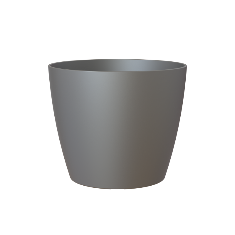 Artevasi - Cache-pot San Remo plastique anthracite Ø 25 x H 23 cm - ARTEVASI