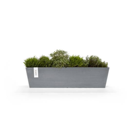 Ecopots - Pot Rectangulaire Bruges 80 Bleu Gris - 80 x 20 x H. 20 cm - 25 L ECOPOTS - Imagen 1