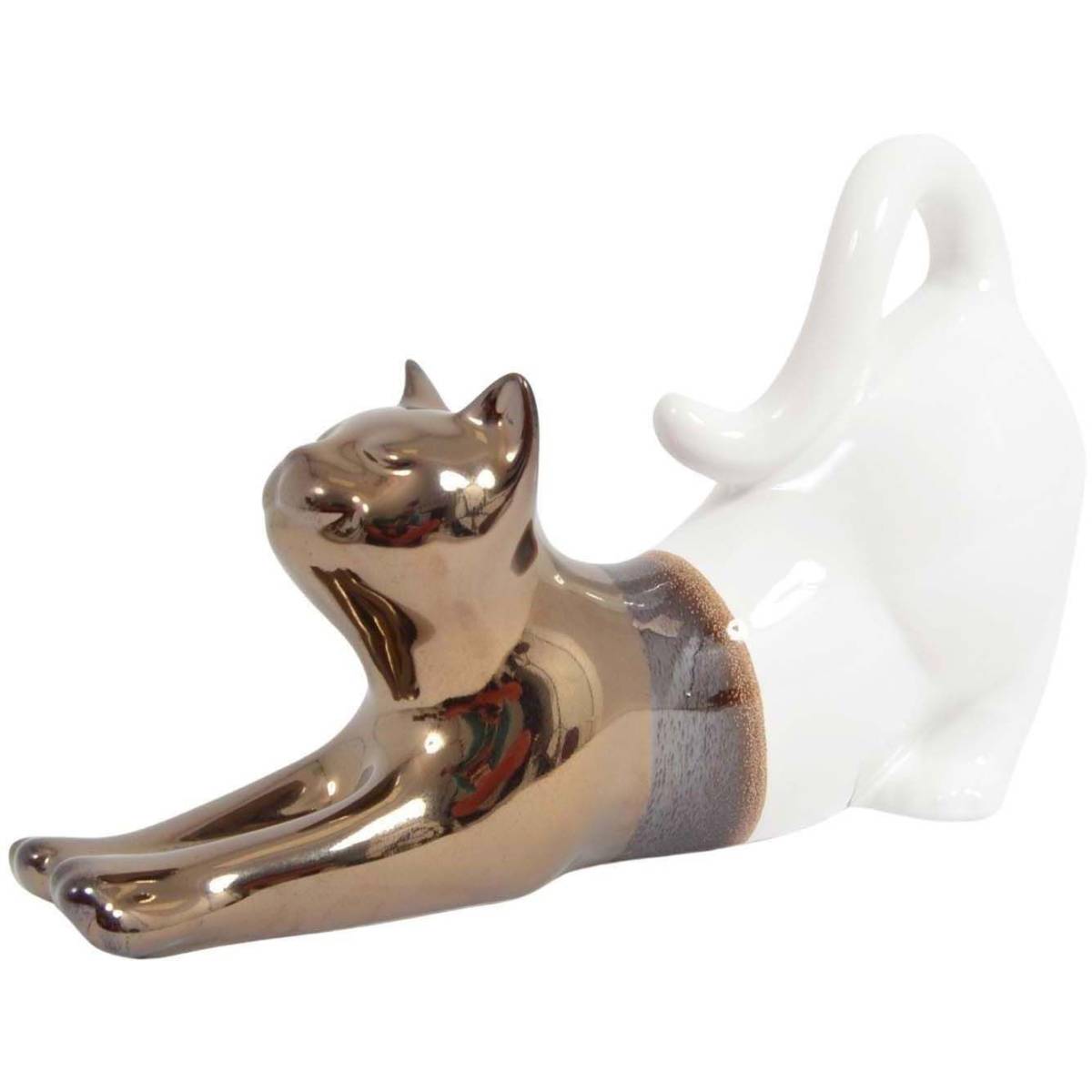 Drimmer - Statuette chat allongé en céramique Zoya Drimmer - Imagen 1