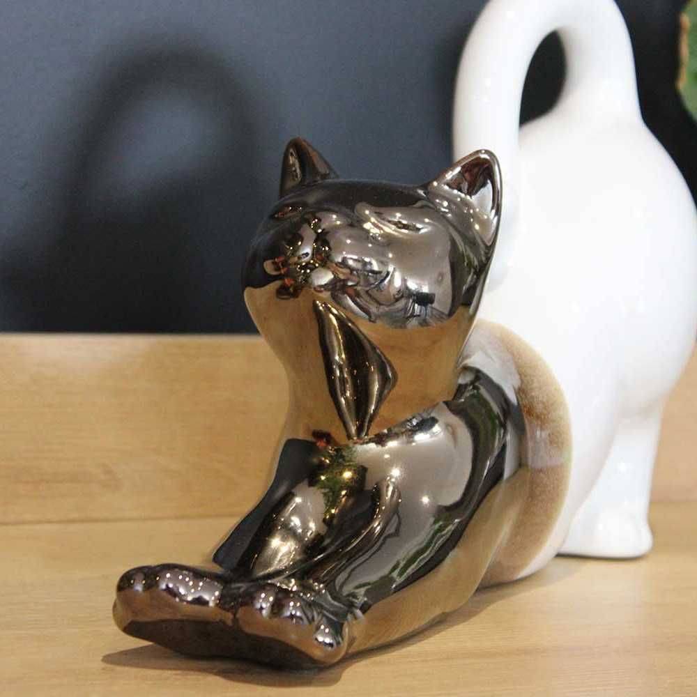 Drimmer - Statuette chat allongé en céramique Zoya Drimmer - Imagen 4