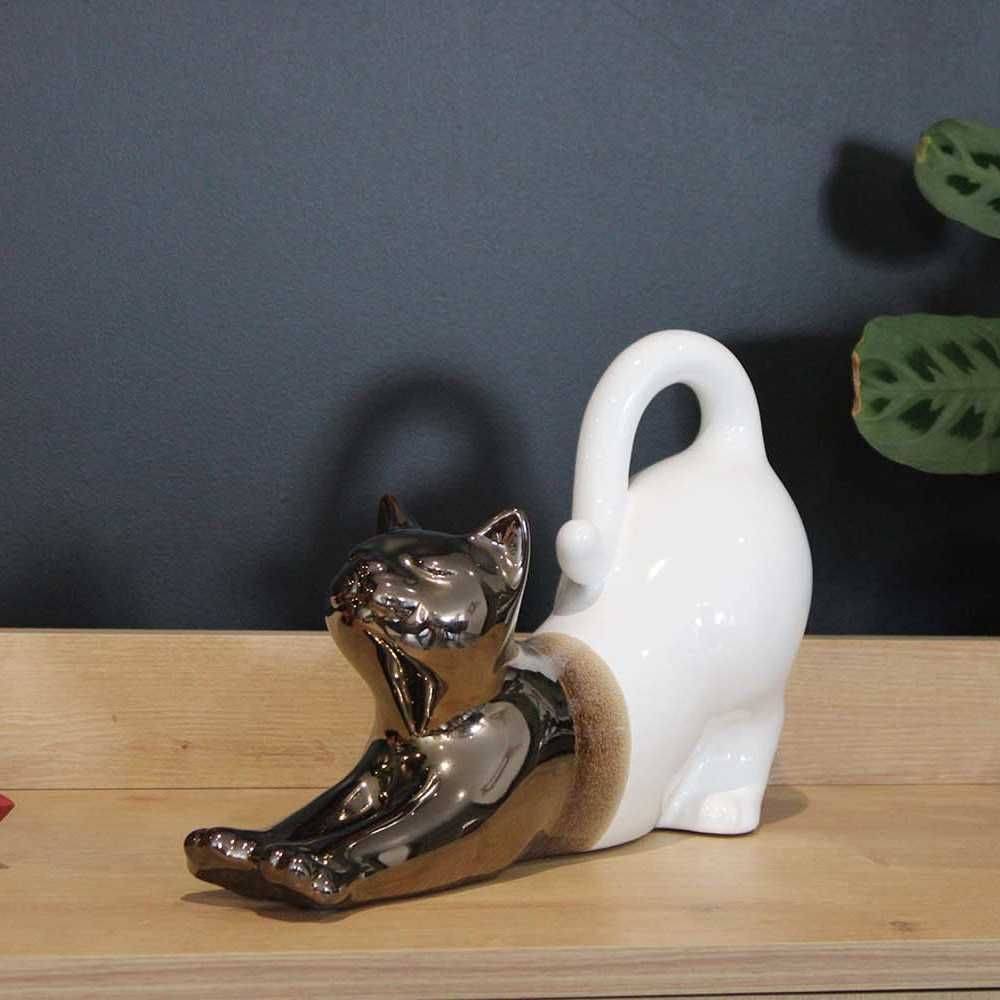 Drimmer - Statuette chat allongé en céramique Zoya Drimmer - Imagen 2