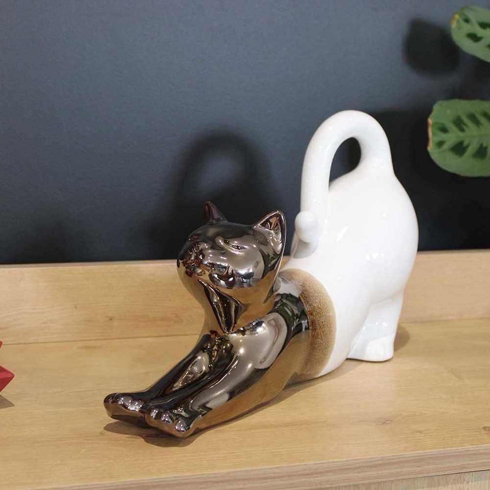 Drimmer - Statuette chat allongé en céramique Zoya Drimmer - Imagen 3