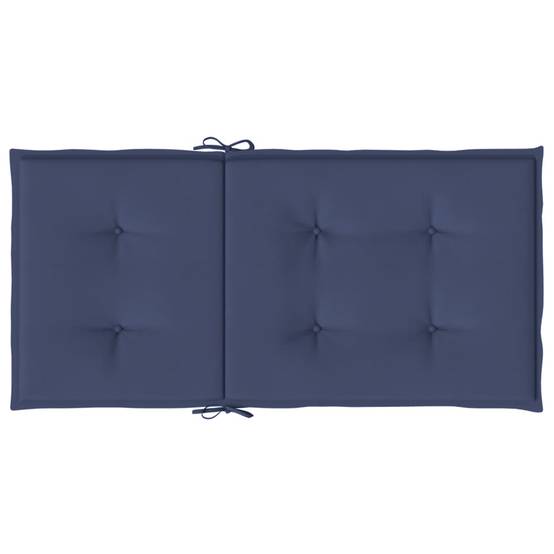 Lot de 2 Coussins Fauteuil Dossier Bas Tissu Polyester Imperméable pour Extérieur Bleu Marine 100x50cm – ComfortXL Outdoor Living - Image 7