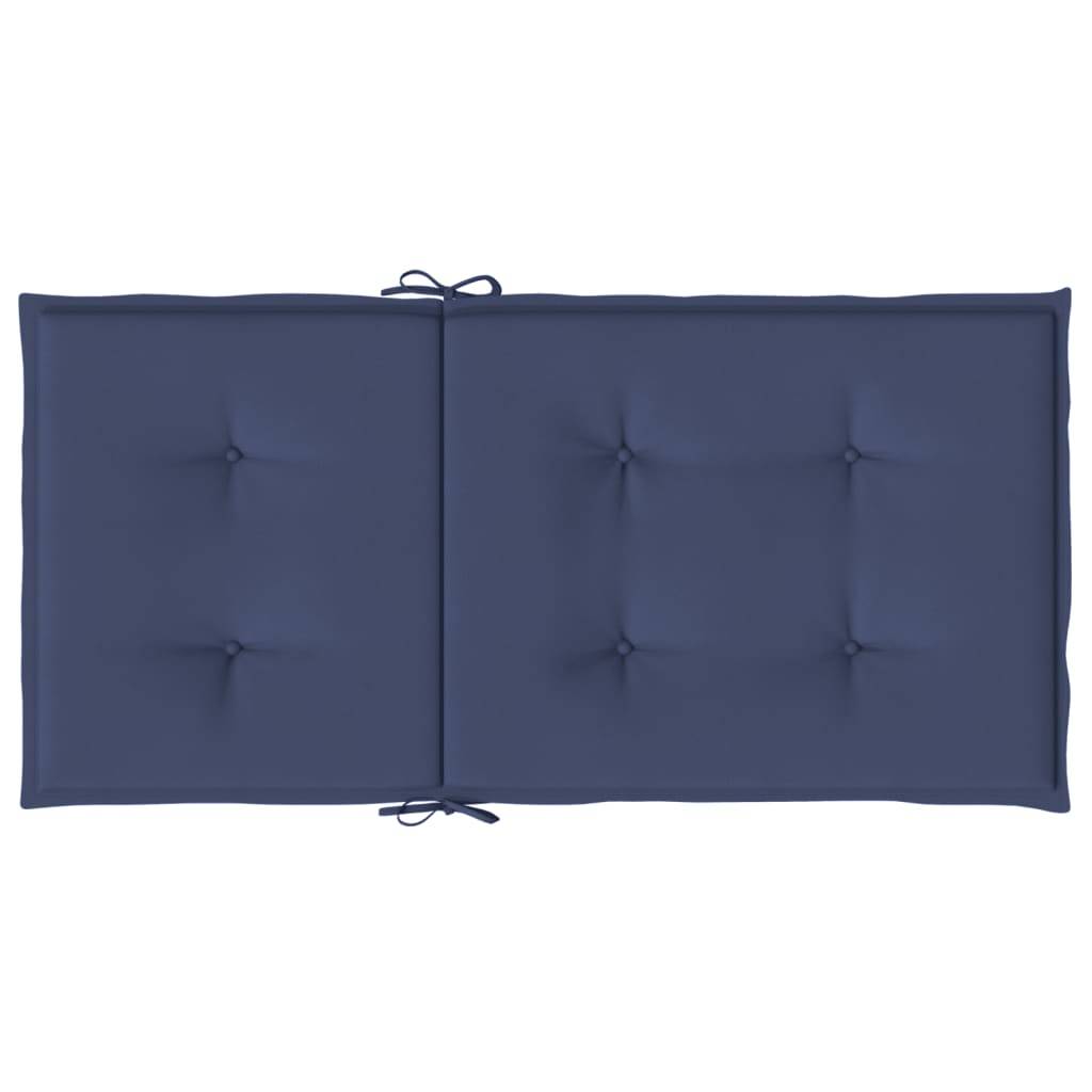 Lot de 2 Coussins Fauteuil Dossier Bas Tissu Polyester Imperméable pour Extérieur Bleu Marine 100x50cm – ComfortXL Outdoor Living - Image 7