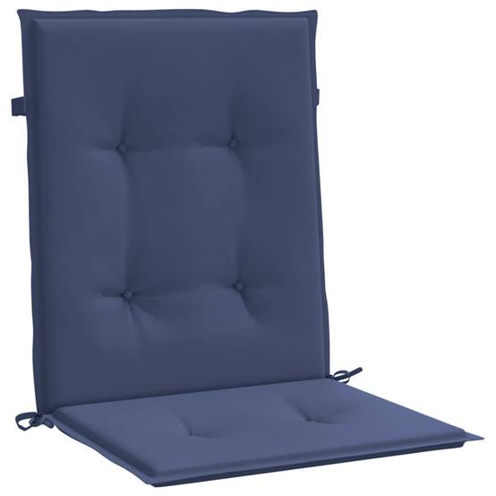 Lot de 2 Coussins Fauteuil Dossier Bas Tissu Polyester Imperméable pour Extérieur Bleu Marine 100x50cm – ComfortXL Outdoor Living - Image 5
