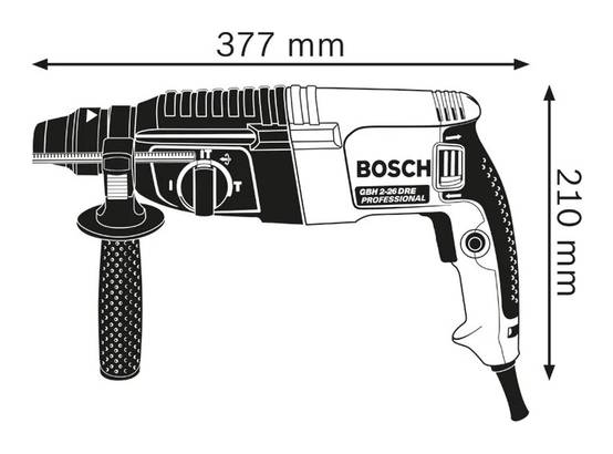 Bosch - Perforateur BOSCH SDS-plus GBH 2-26 Professional - 830W 2.7J - Avec coffret et poignée - 06112A3000 - Image 2