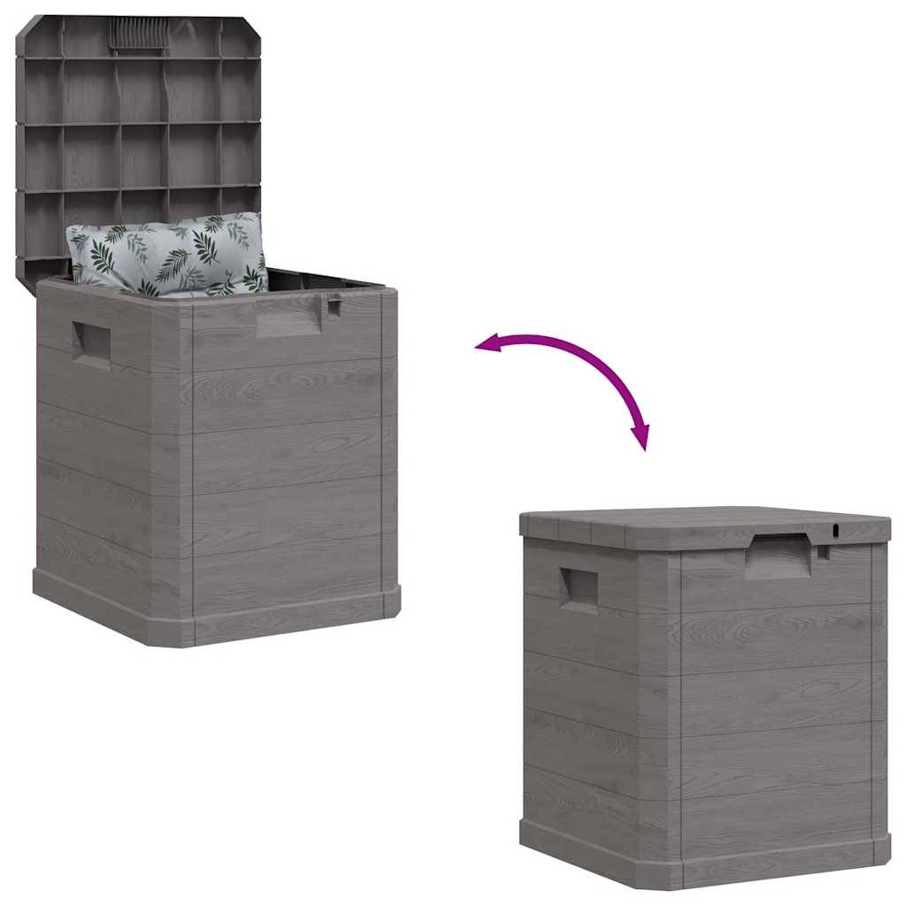 Caisse de Rangement en Plastique Aspect Bois Verrouillable pour Jardin 90L Marron 42,5x44x50 cm – ComfortXL Outdoor Living - Image 7