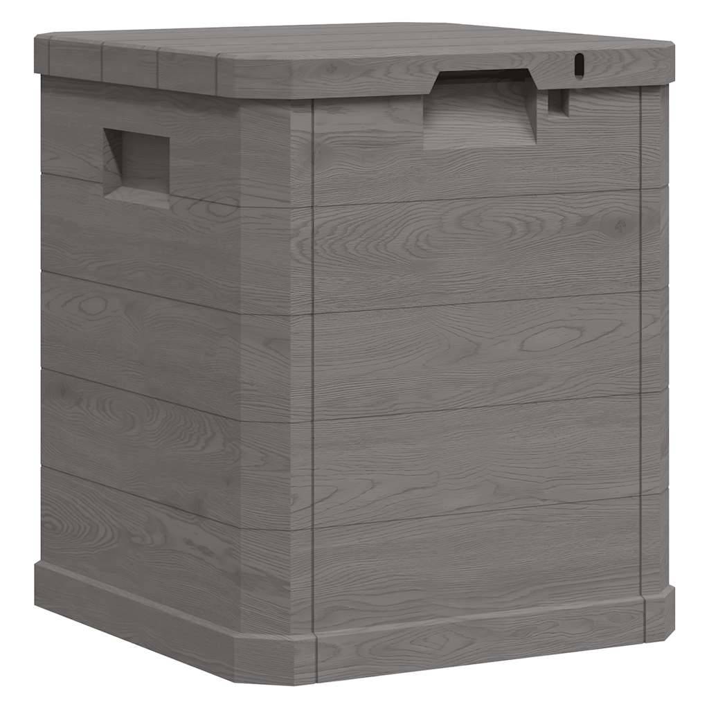 Caisse de Rangement en Plastique Aspect Bois Verrouillable pour Jardin 90L Marron 42,5x44x50 cm – ComfortXL Outdoor Living - Image 3