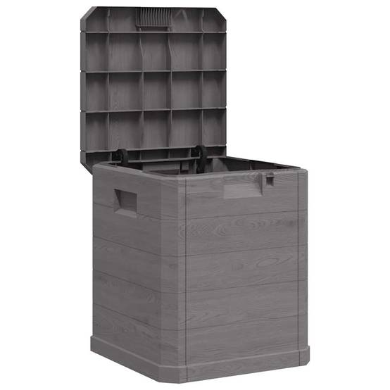 Caisse de Rangement en Plastique Aspect Bois Verrouillable pour Jardin 90L Marron 42,5x44x50 cm – ComfortXL Outdoor Living - Image 2