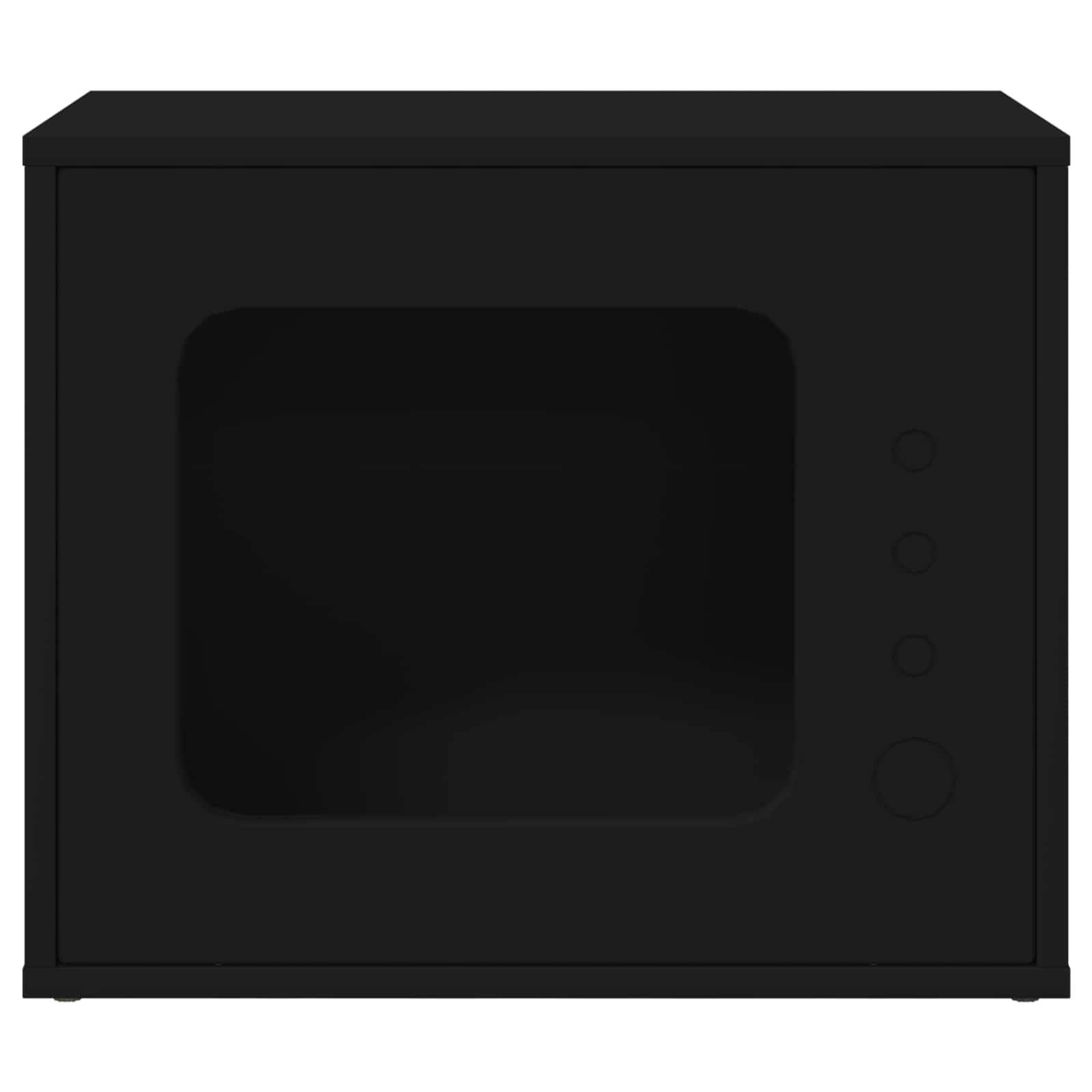 Maison Chat Élégante Bois Moderne Repos Noir 51cm pour Chat Robuste Sûr - ComfortXL Outdoor Living - Image 2