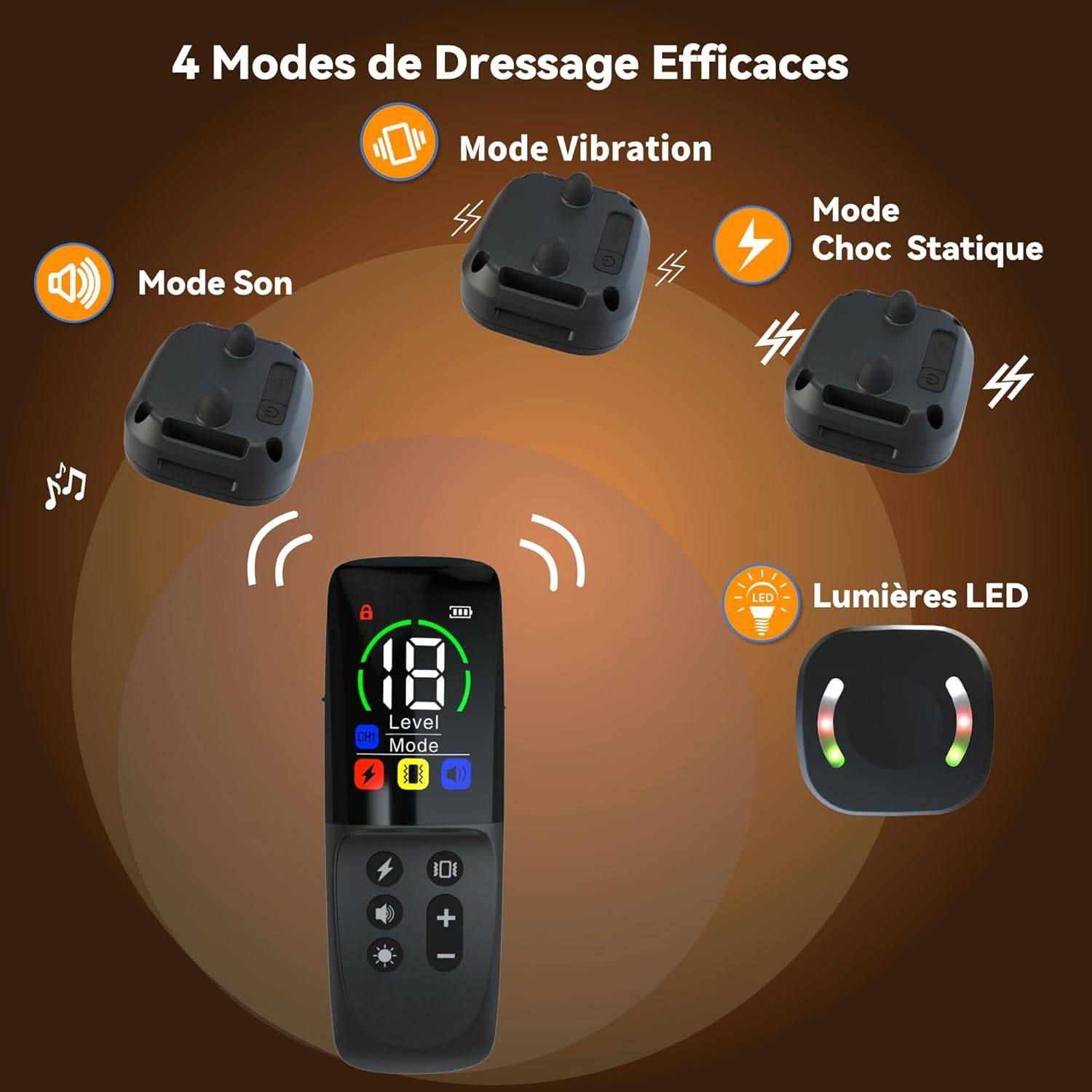 Collier de Dressage - Rechargeable 4 Modes IP67 Résistant à l'eau - Lytech - Image 2