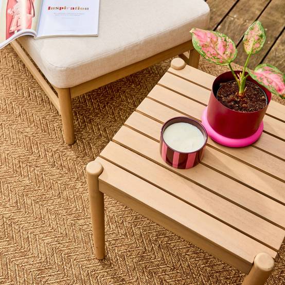 sweeek - Salon de jardin bois d'acacia naturel 2 places - Lunari | sweeek - Image 5