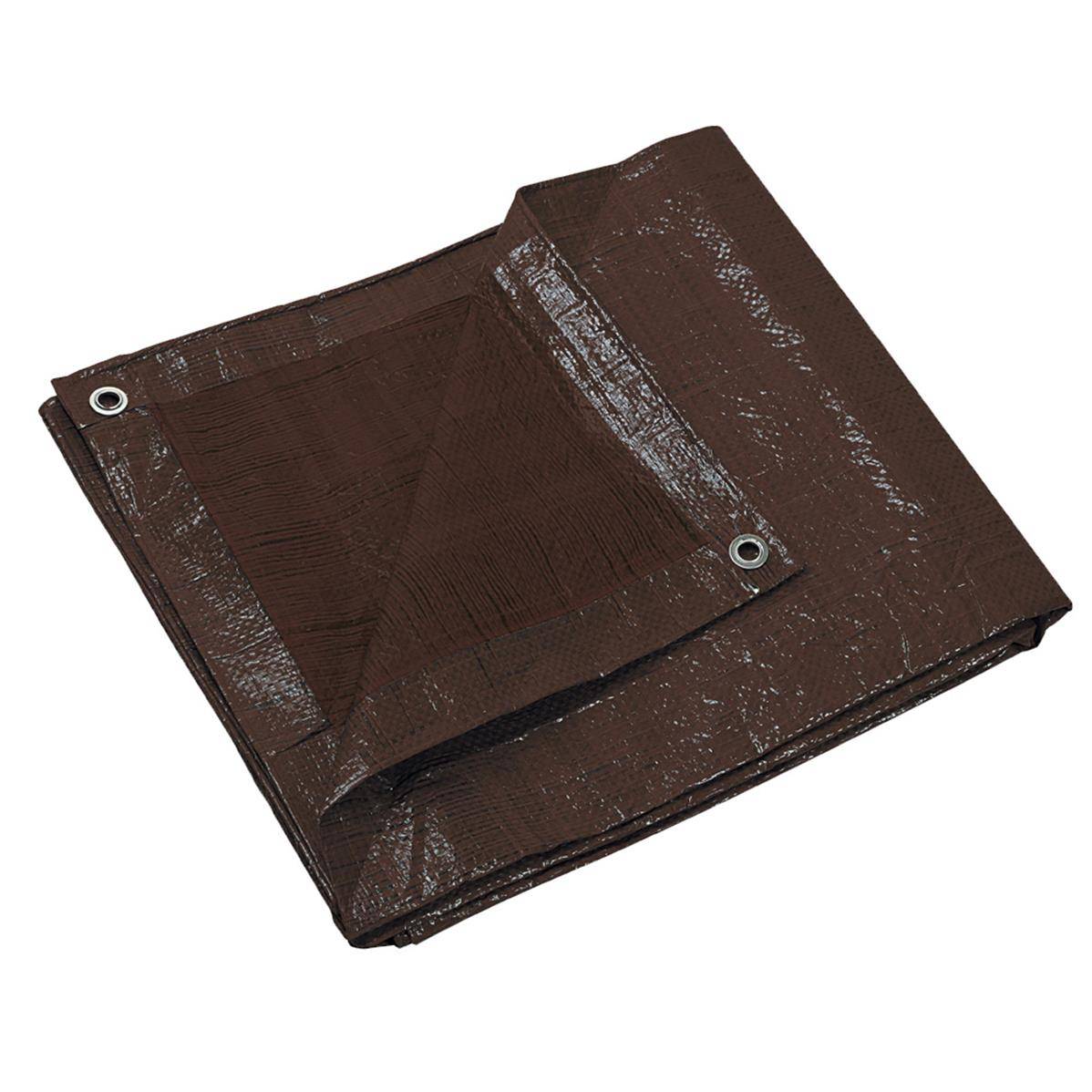 Ribimex - Bâche protection renforcée 120gr/m² 3x5m marron - Image 1
