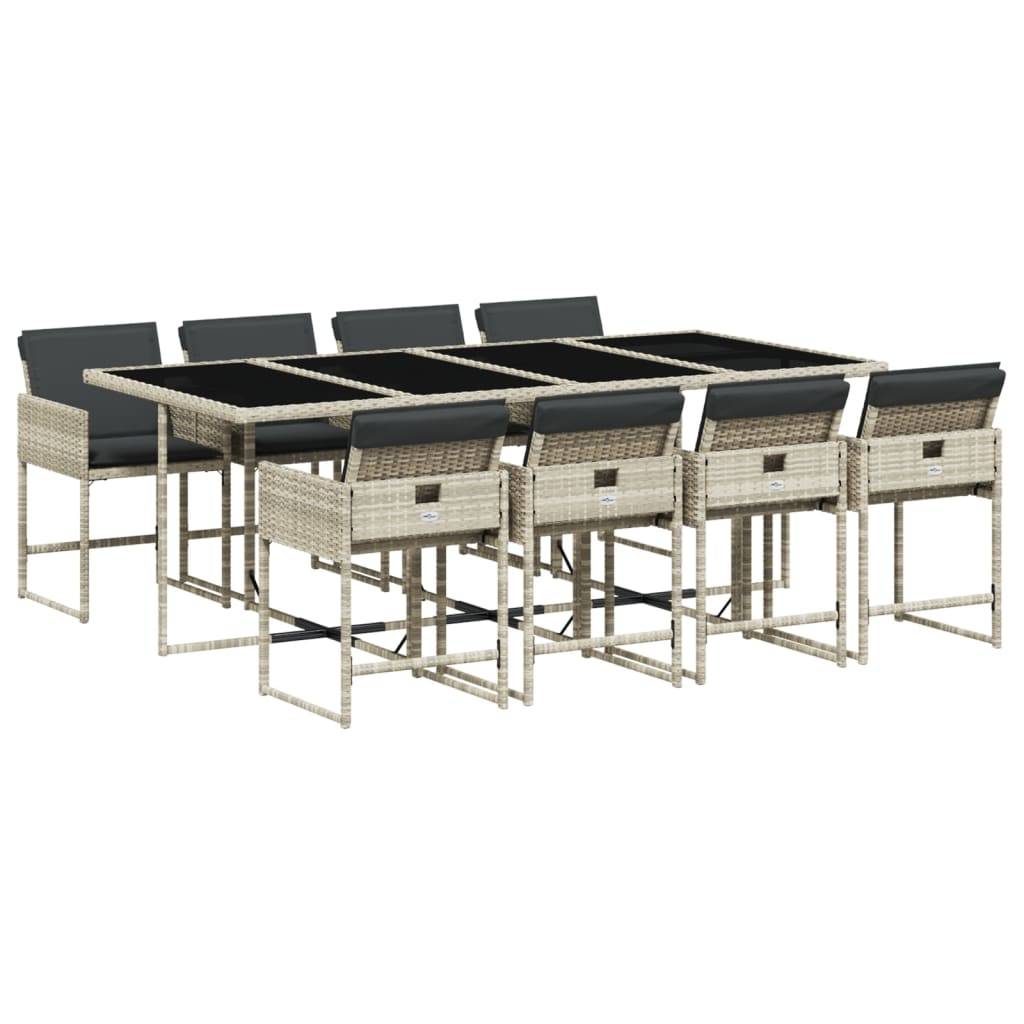 ComfortXL - Salon de Jardin Encastrable 8 Personnes Gris, Table 220cm et Chaises Compactes, Gain de Place – ComfortXL Outdoor Living - Image 2