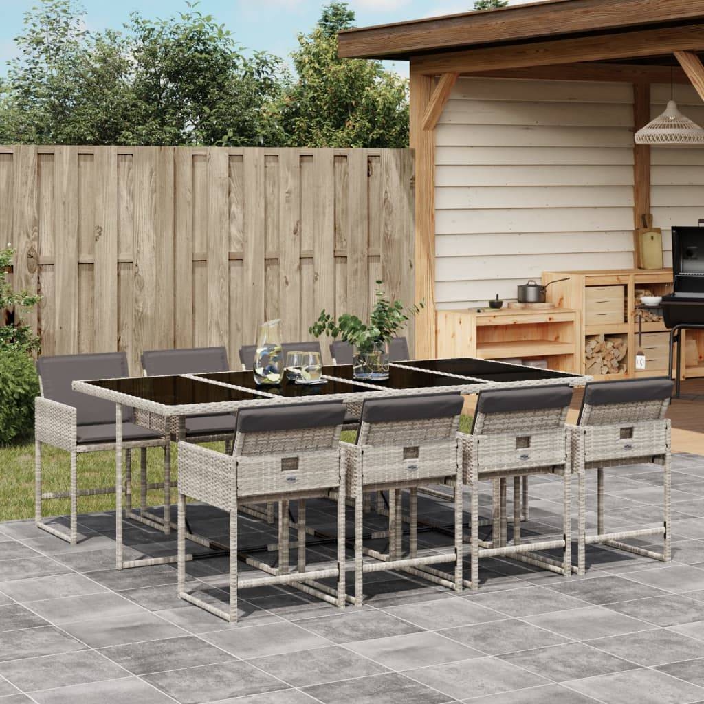 ComfortXL - Salon de Jardin Encastrable 8 Personnes Gris, Table 220cm et Chaises Compactes, Gain de Place – ComfortXL Outdoor Living - Image 1