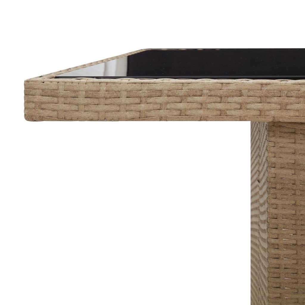 ComfortXL - Très Grande Table de Jardin Beige 240cm en Résine Tressée et Verre, pour Grandes Réceptions – ComfortXL Outdoor Living - Image 6