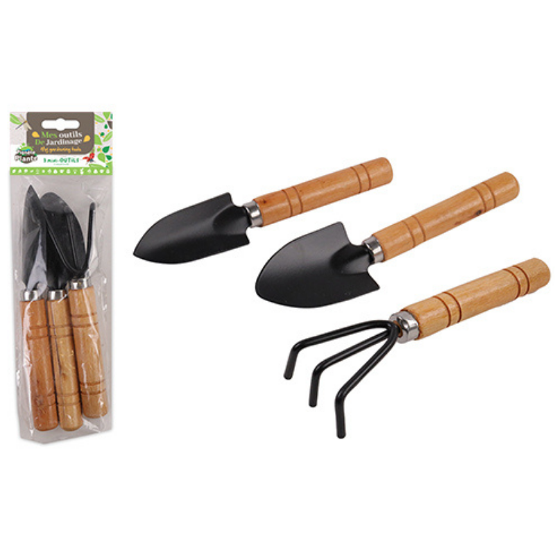Mgm - Lot de 3 mini outils en métal et bois - Mgm - Imagen 1
