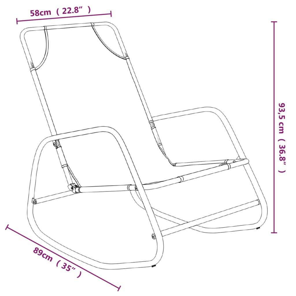 Helloshop26 - Transat chaise longue bain de soleil lit de jardin terrasse meuble d'extérieur à bascule vert acier et textilène - Imagen 4