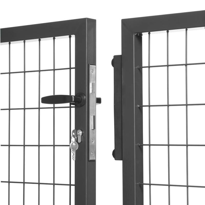 Portail grillagé acier galvanisé L 3m Gris anthracite H 1m00 - Easy Clôture - Imagen 2