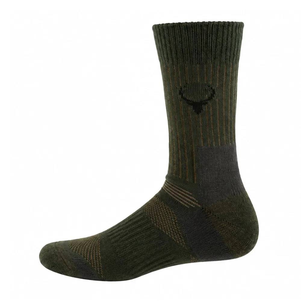Chaussettes mi-hautes cerf kaki laine mérino 40% polyamide Taille 47 / 50 - Image 6
