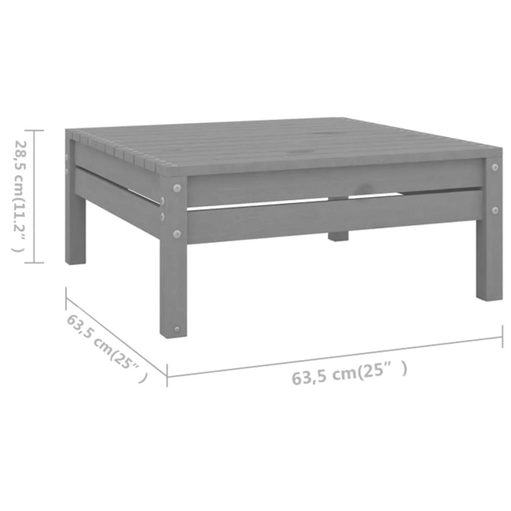 Helloshop26 - Salon de jardin meuble d'extérieur ensemble de mobilier 10 pièces bois de pin massif gris - Imagen 6